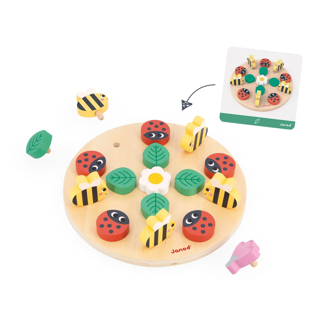 Children's educational toy My first Mandala - Garden 2+ Janod