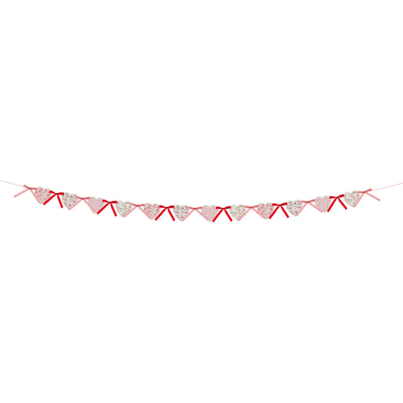 Decorative paper garland with Liberty hearts 2.1m