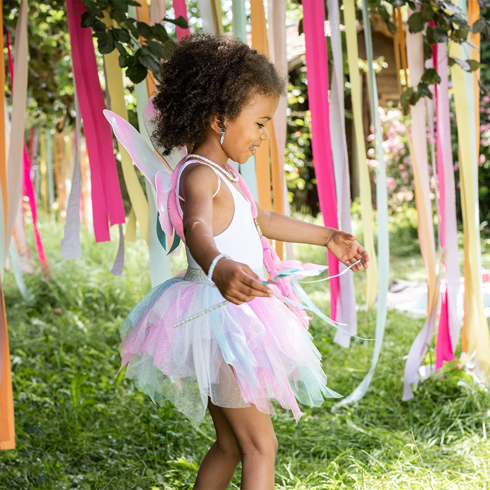 Great Pretenders Pink- Mint Butterfly Dress, Wing and Wand 4-6 years
