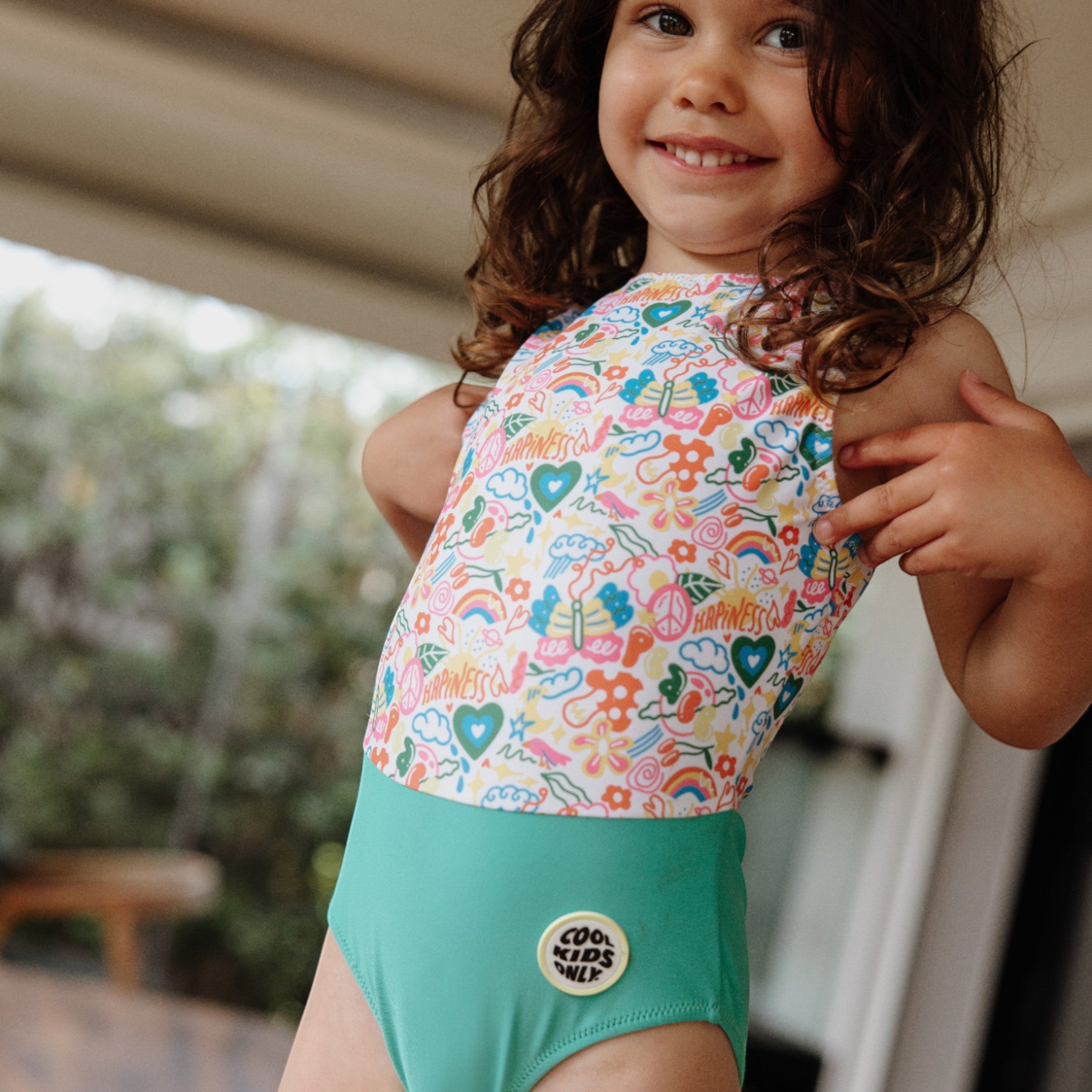 Kid's one-piece swimsuit with UV50 protection Happiness 3-8Y Hello Hossy