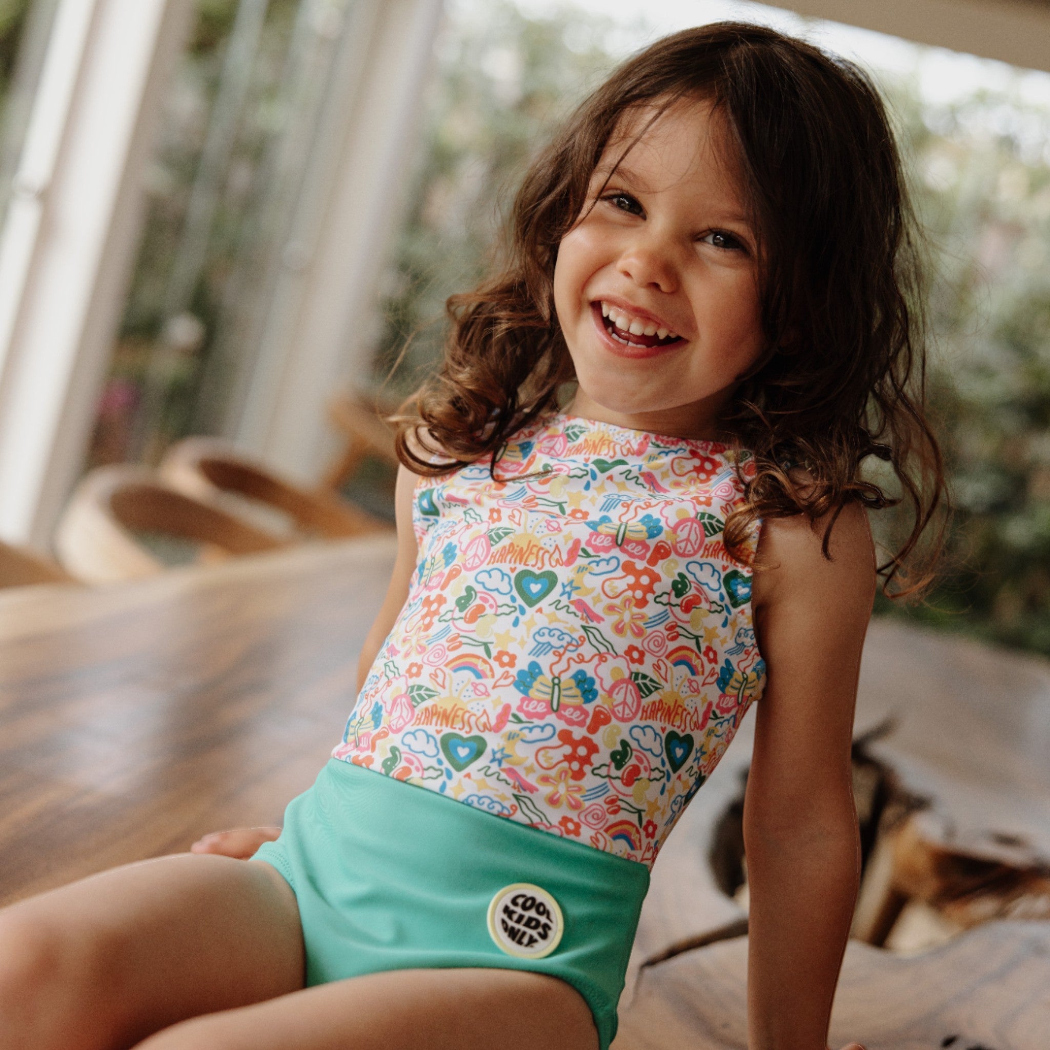 Kid's one-piece swimsuit with UV50 protection Happiness 3-8Y Hello Hossy