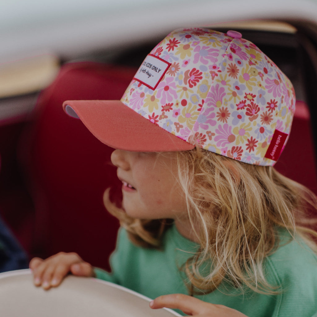 Kid's jockey cap Retro Flowers 9M-6Y+ Hello Hossy 