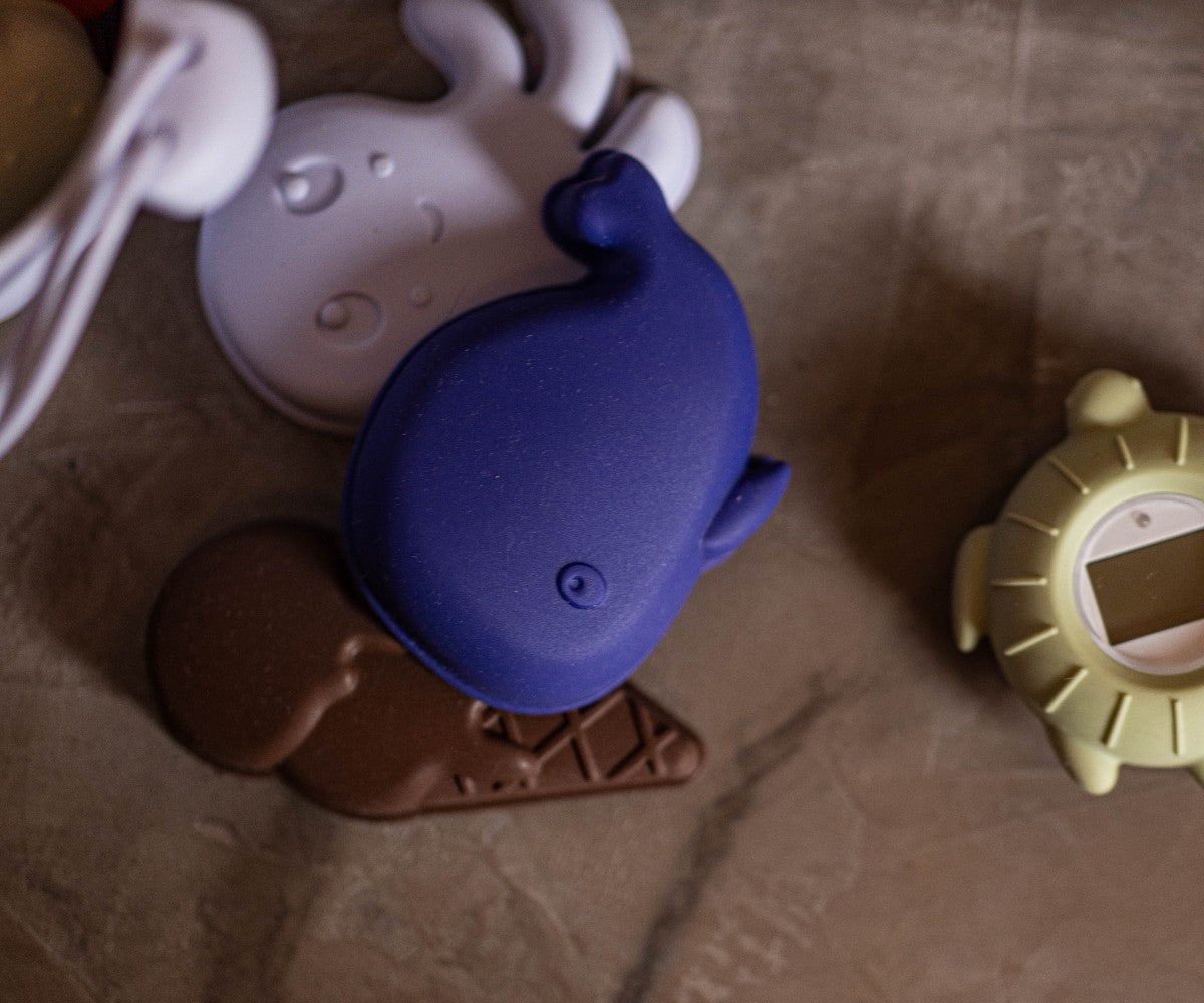 Silicone Sand Toys 5 pieces – Blue Mix Filibabba