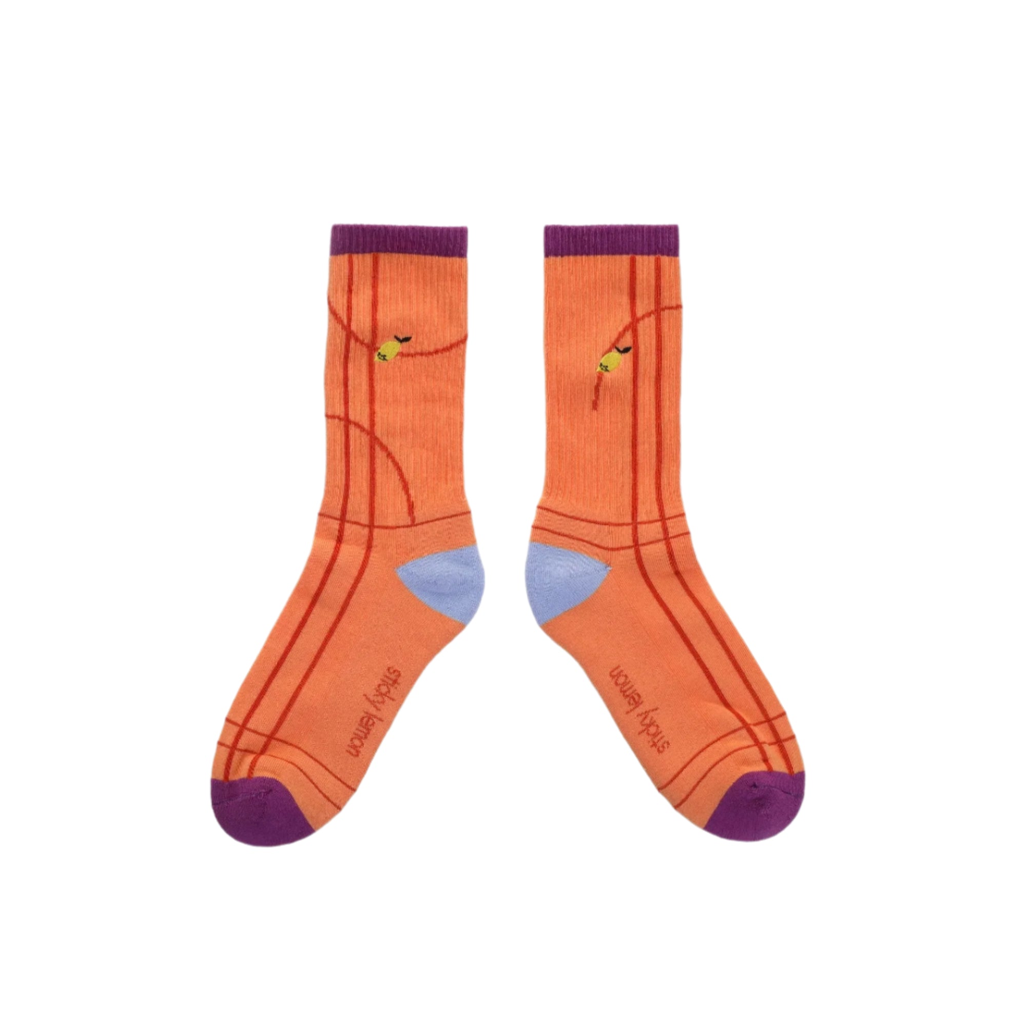 Sporty socks | better together | gravel orange No 32-41 Sticky Lemon