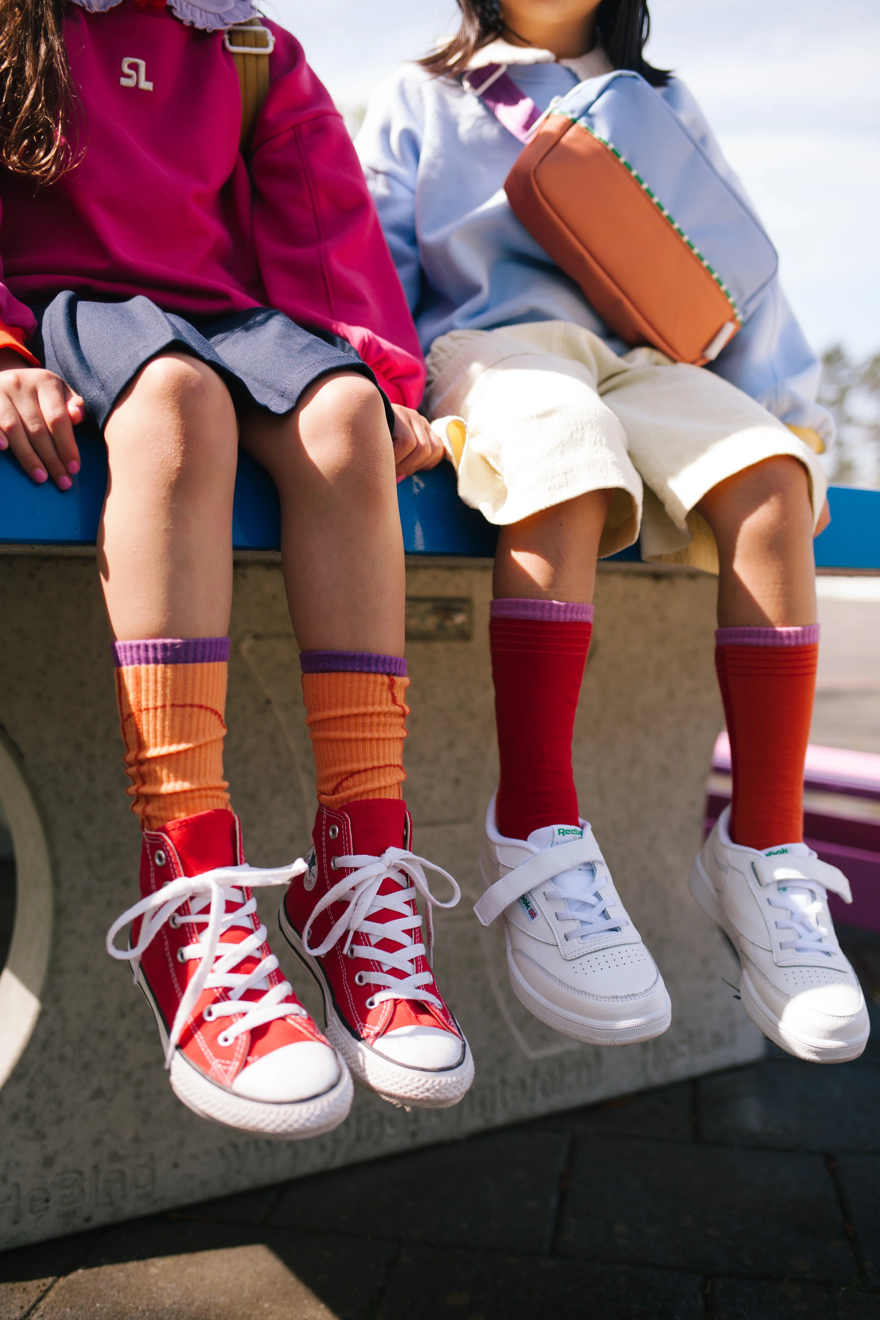 Sporty socks | better together | gravel orange No 32-41 Sticky Lemon