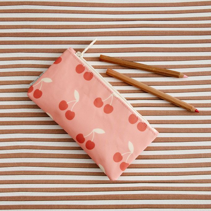 Κασετίνα Cherries pink 21x11cm Studio Ditte