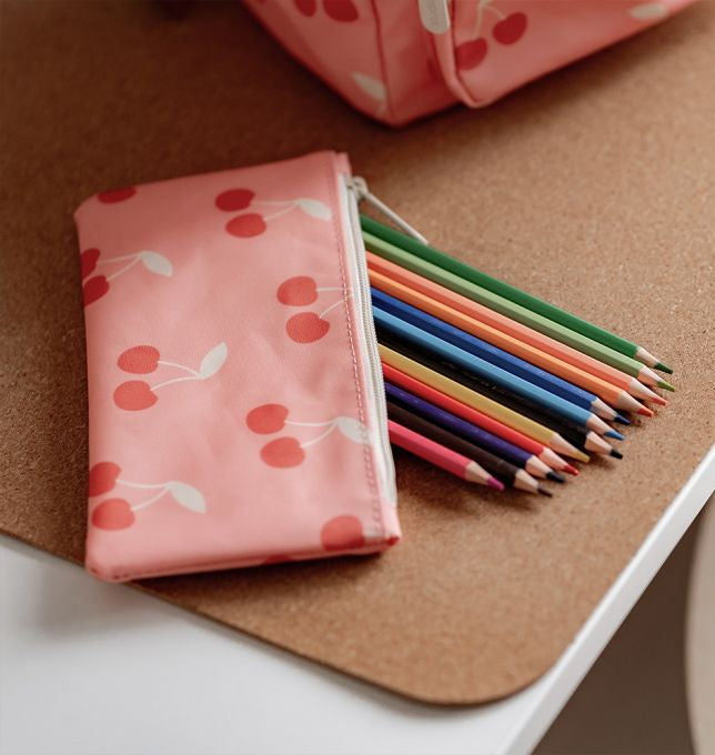 Κασετίνα Cherries pink 21x11cm Studio Ditte