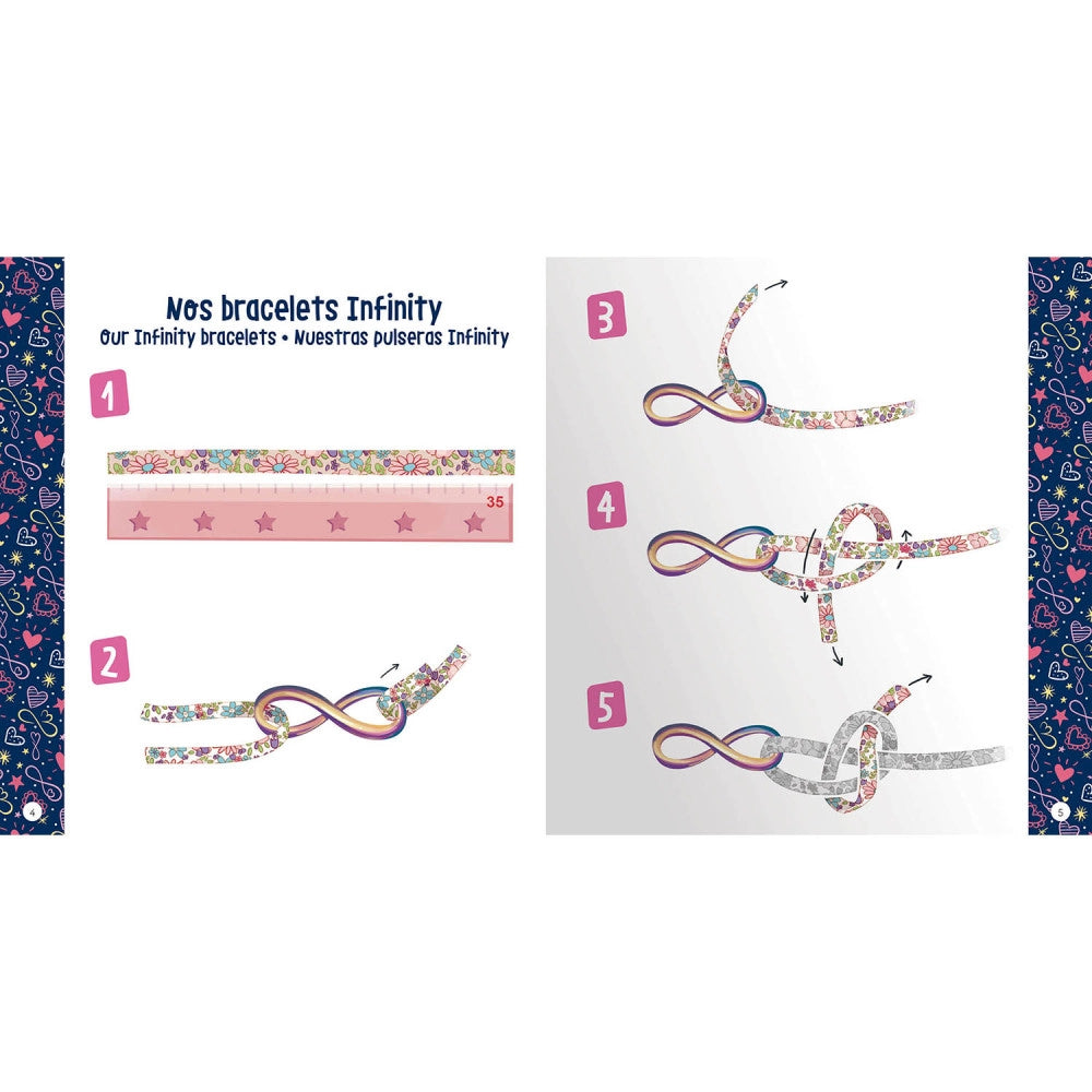 Παιχνίδι δημιουργίας κοσμημάτων (μεγάλο κιτ) My Brazilian and Floral Friendship Bracelets 6ετών+ Auzou