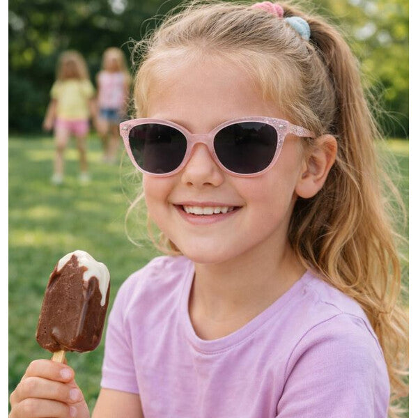 Παιδικά Γυαλιά Ηλίου KiETLA: 6-9 ετών - Butterfly Pink Glitter