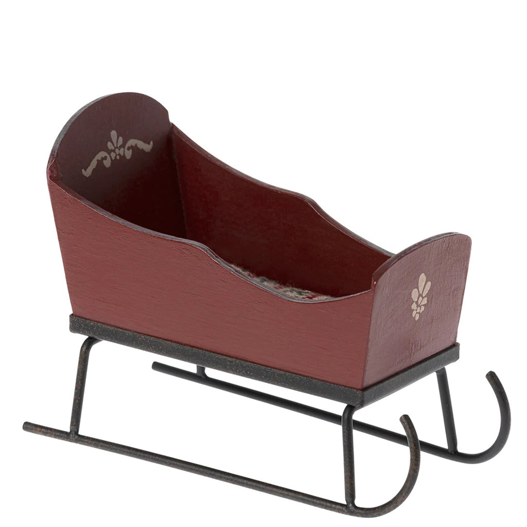 Κόκκινο ελκηθρο μινιατούρα-Maileg-3ετων+