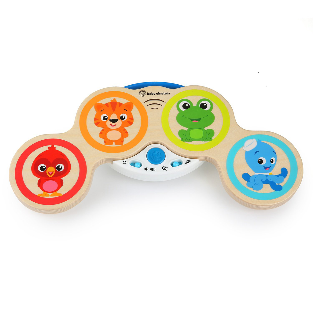Ξύλινο Magic Touch Drum με ζωάκια 6μήνων+ Hape Kids
