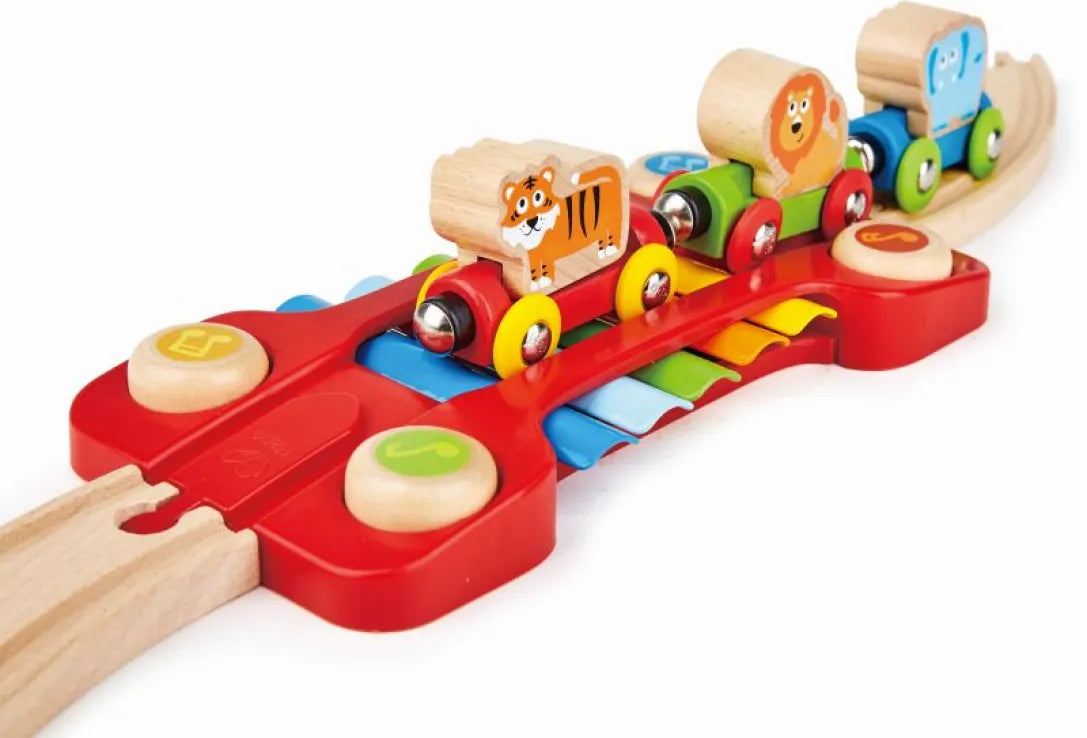 Wooden train set with music and monkeys 18months+ Hape Railway