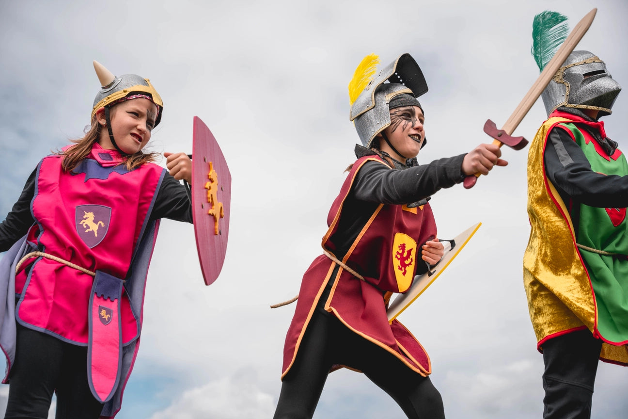 Ξύλινο παιδικό παιχνίδι σπαθί 30εκ. Camelot Με Οικόσημο Δράκο 3+ ετών