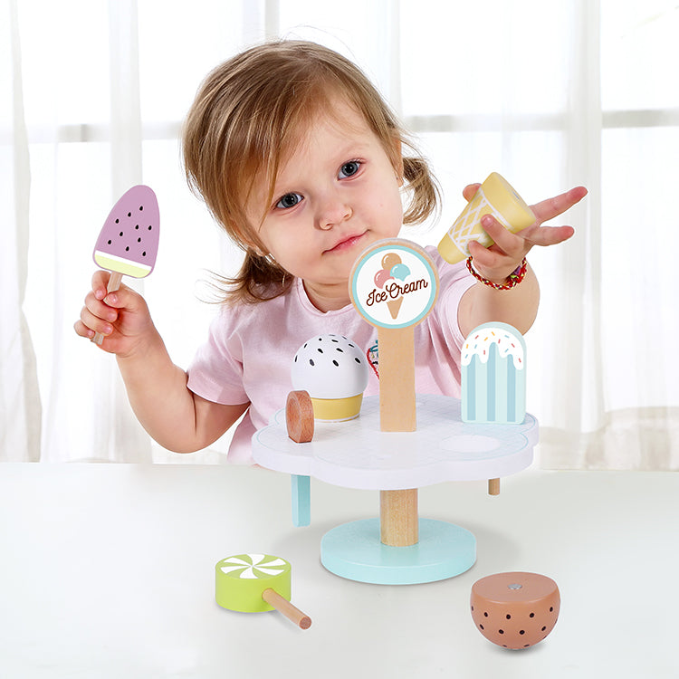Kid's wooden ice-cream stand 3Y+ Tooky toys