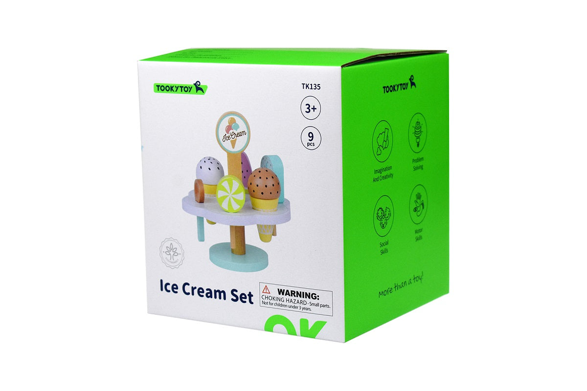 Kid's wooden ice-cream stand 3Y+ Tooky toys