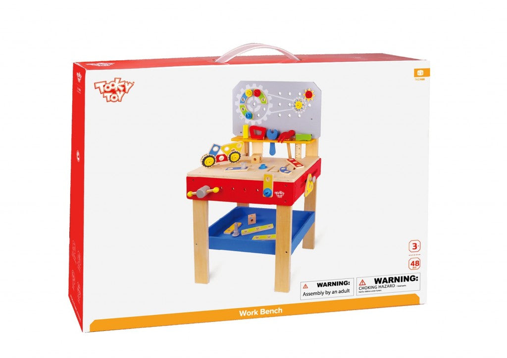 Children's wooden workbench 45x31x81cm Tooky Toys