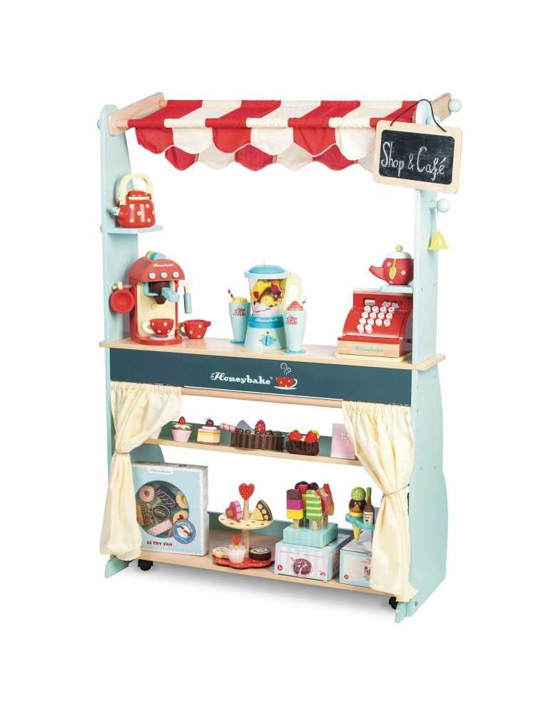 Ξύλινο παιχνίδι ρόλων Supermarket-Cafe shop Le Toy Van 90x36x122cm LTV-TV 317