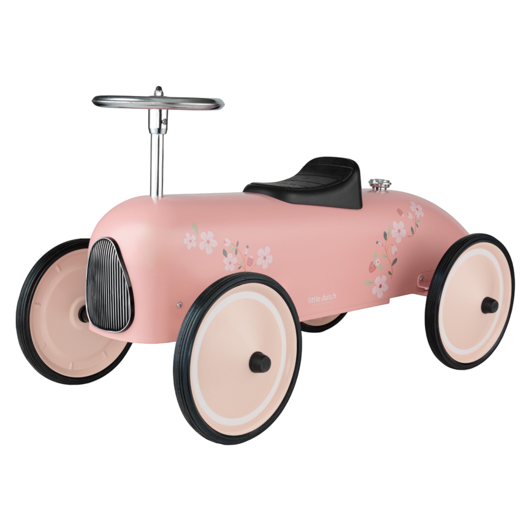 Kid's retro car Ride-on pink 45x25x87cm 2Y+ Little Dutch