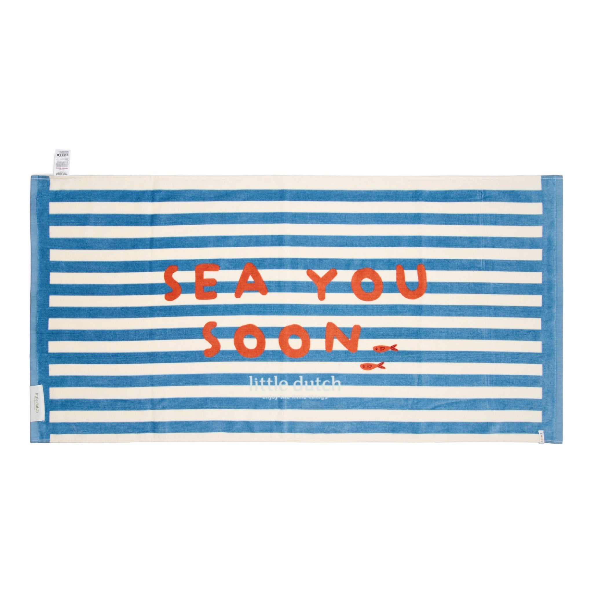 Beach towel Ocean Blue Sea Life 60x120cm Little Dutch 