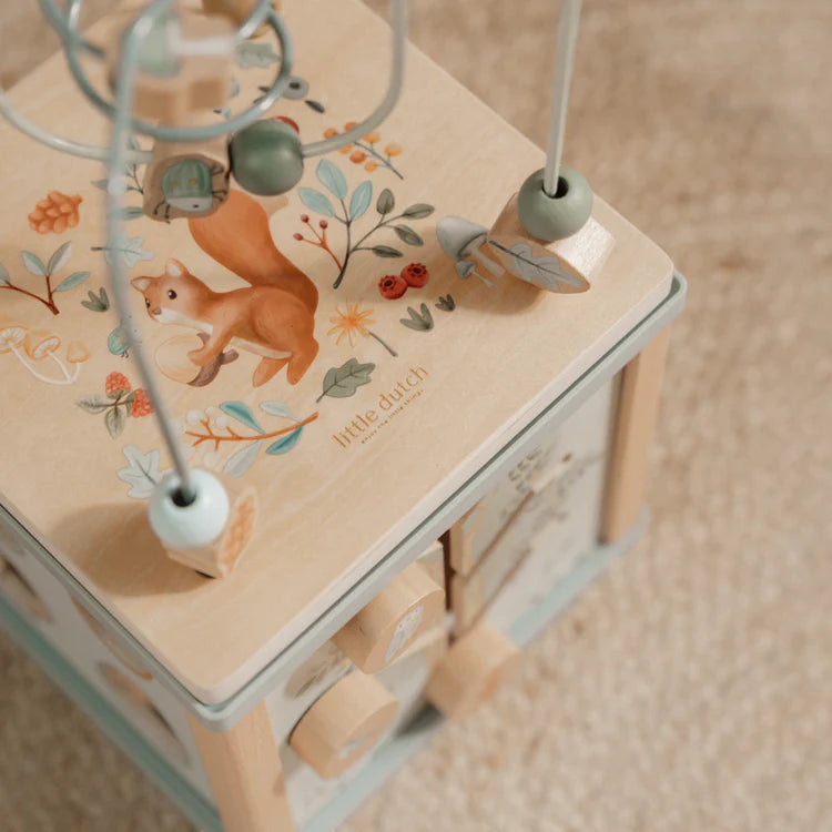 LD7231 Παιδικό Ξύλινο παιχνίδι κύβος δραστηριοτήτων 18M+  Forest Friends FSC