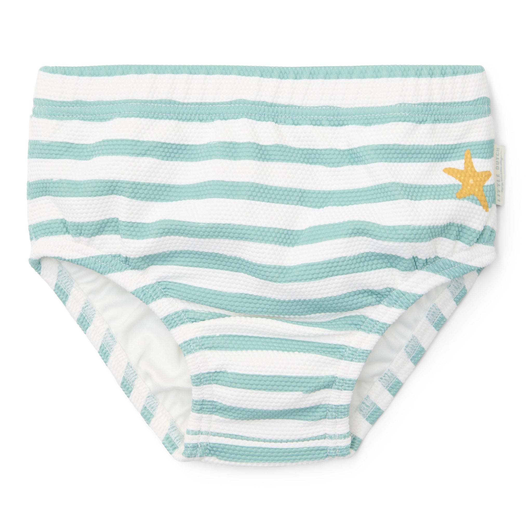 Kid's swim diaper with UV50 protection Stripes Surf blue 9M Little Dutch