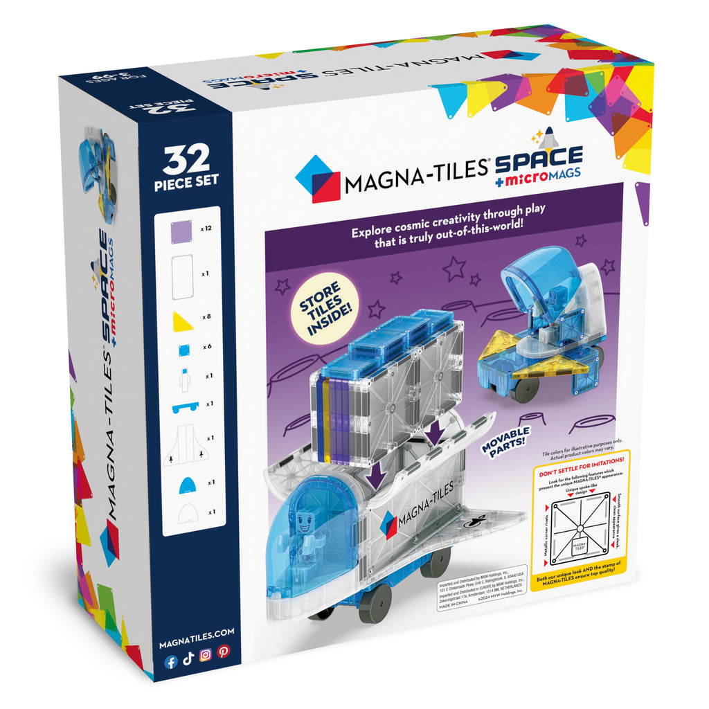 Magna-tiles Space 32-Piece Set with micro mags 3Y+