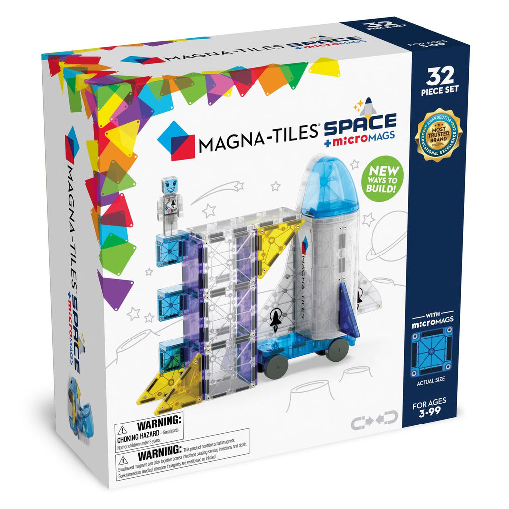 Magna-tiles Space 32-Piece Set with micro mags 3Y+