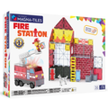 Kid's magnetic toy Fire Station 50pcs 3Y+ Magna Tiles