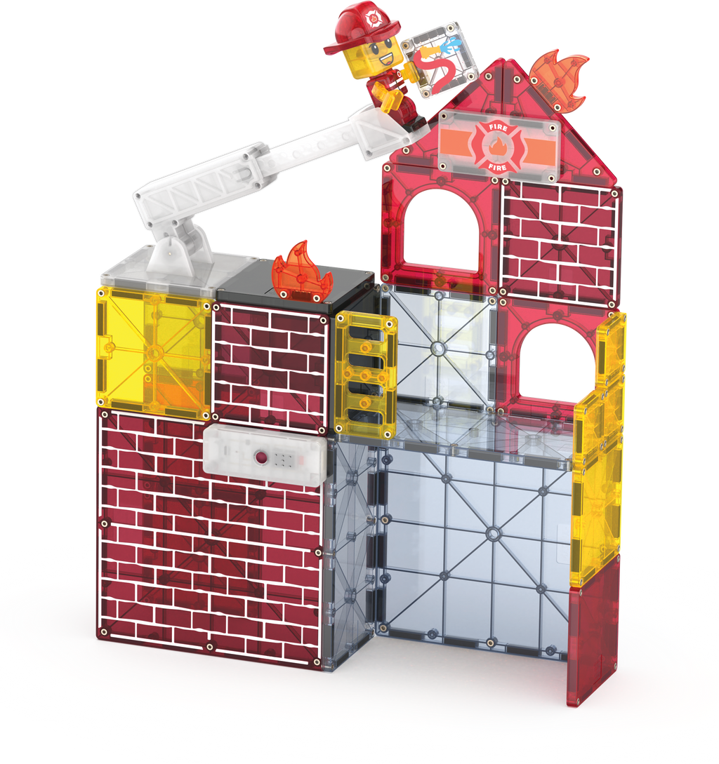Kid's magnetic toy Fire Station 50pcs 3Y+ Magna Tiles