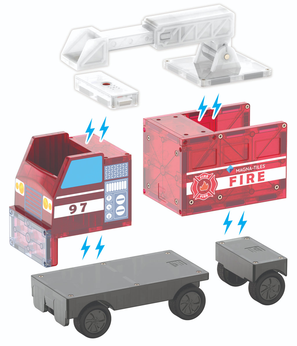 Kid's magnetic toy Fire Station 50pcs 3Y+ Magna Tiles