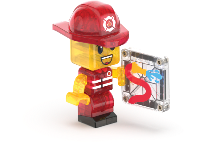 Kid's magnetic toy Fire Station 50pcs 3Y+ Magna Tiles