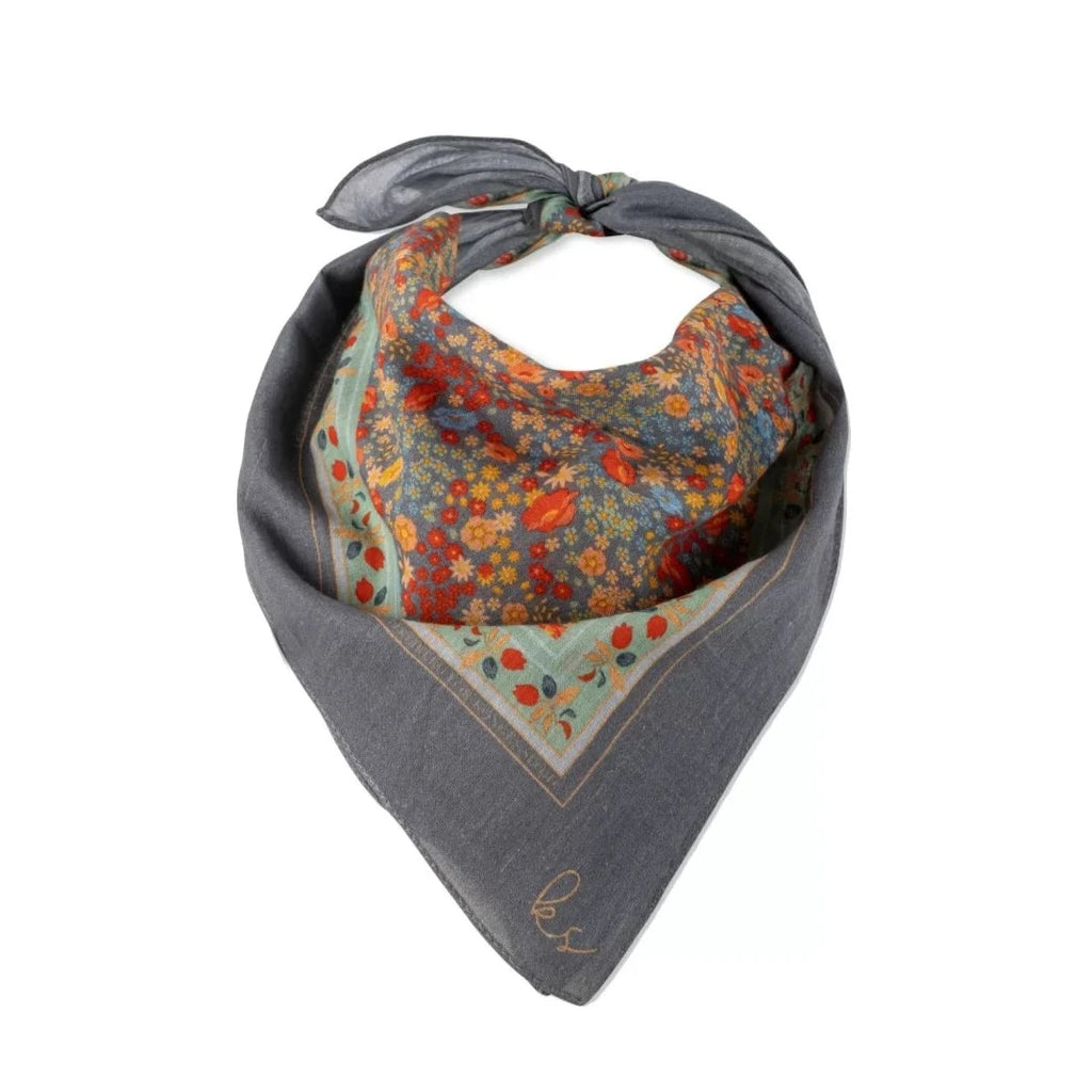 Βαμβακερό μαντήλι για μαλλιά Villetta Blue 51x54cm. Konges Slojd