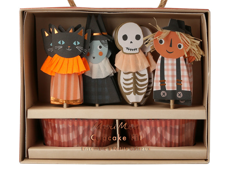 Cupcake Kit φορμάκια και toppers για παιδικό πάρτι Halloween Pumpkin Patch σετ 24τμχ - Meri Meri