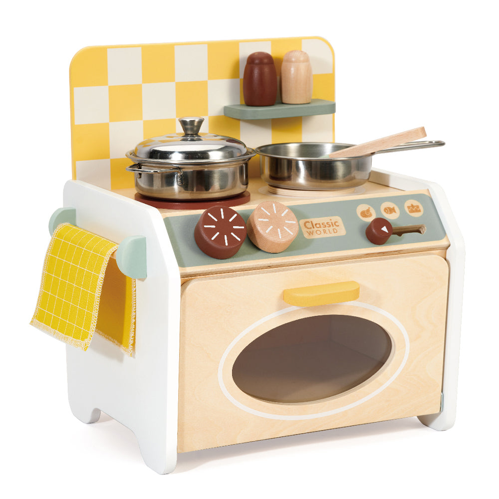 Wooden kid's toy mini kitchen with accessories 3+ years 