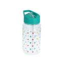 Kid's water Bottle with straw Hearts