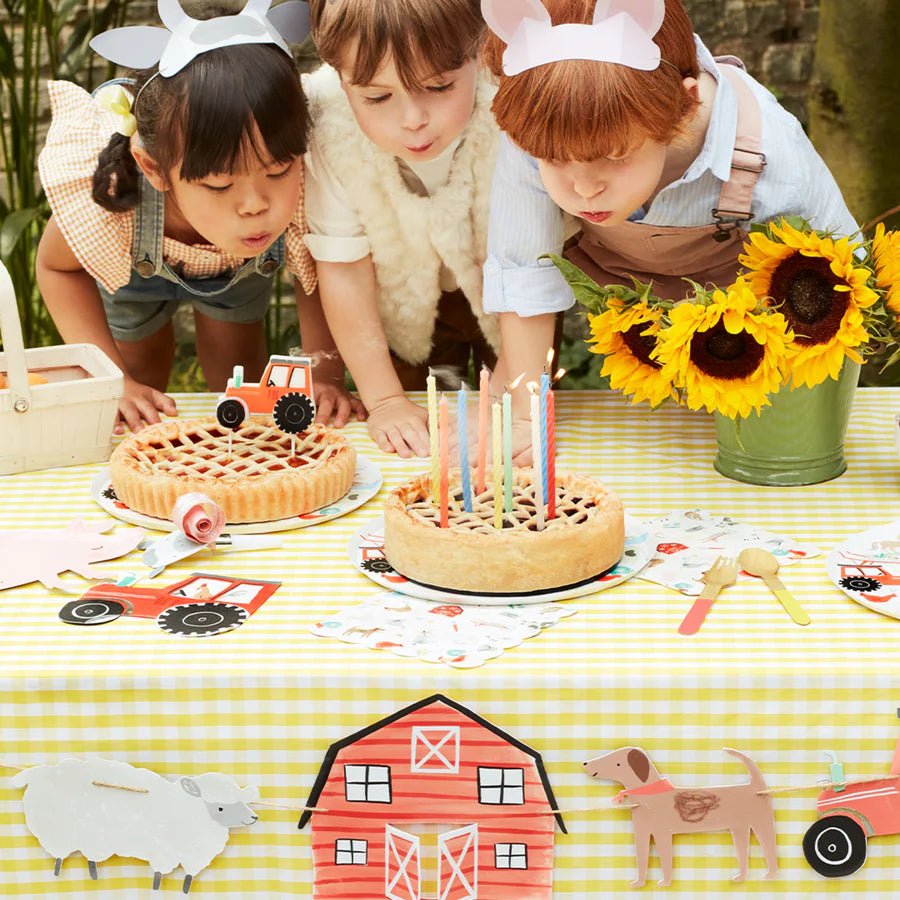 Σετ 16 παιδικά ψηλά Κεριά γενεθλίων  Neon Metallic Twisted - Meri Meri