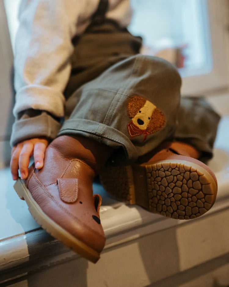 Kid's Wadudu Classic Boots Dog - Hazelnut Leather Size 23-33 DONSJE