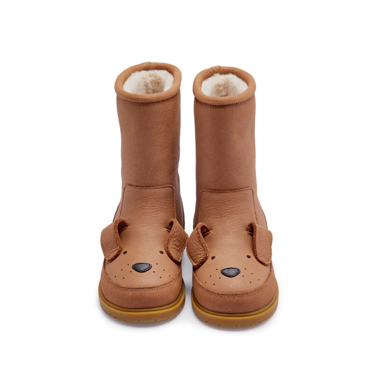 Kid's Wadudu Classic Boots Dog - Hazelnut Leather Size 23-33 DONSJE