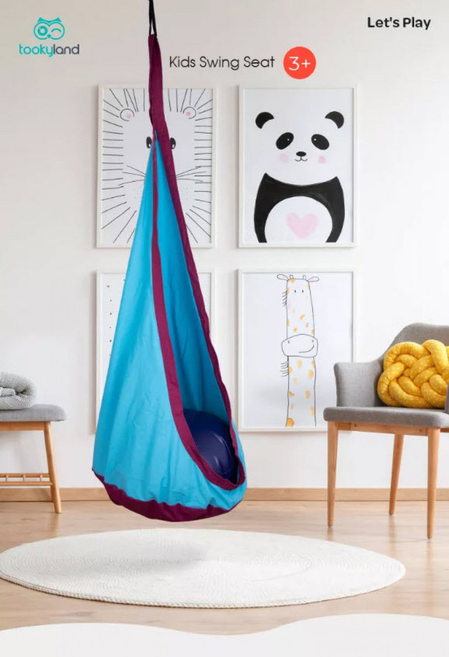 Children's hammock - seat 70x70x170cm 3+ years Tooky Toy