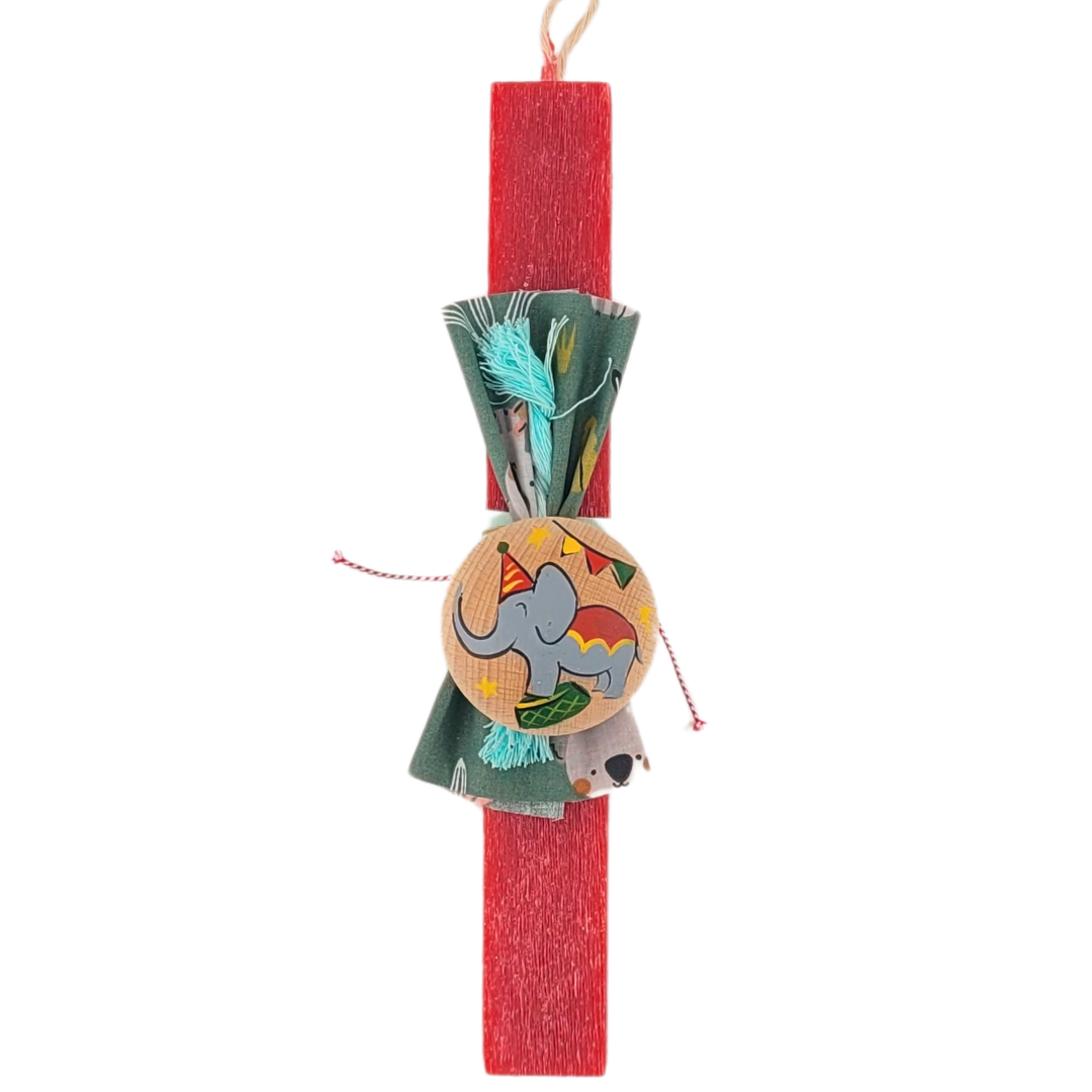 Χειροποίητη Παιδική Ξυστή Αρωματική λαμπάδα Elephant ΥοΥο 29cm