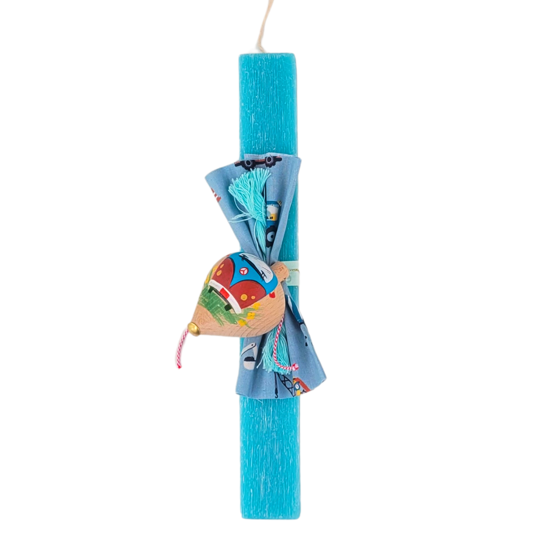 Children's Scratch Scented Candle with wooden spinning toy 29cm