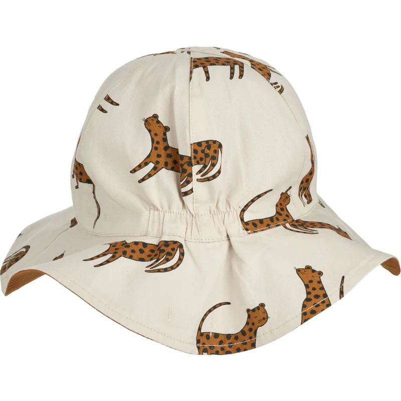 Kid's Amelia reversible sun hat - Leopard/Sandy 0M-10Y - Liewood