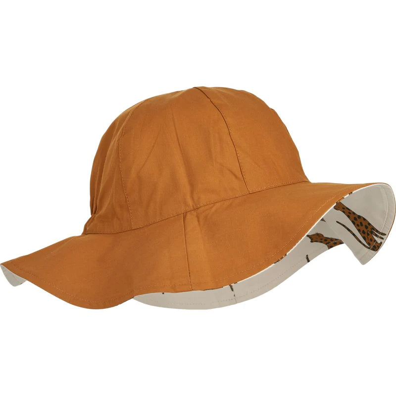 Kid's Amelia reversible sun hat - Leopard/Sandy 0M-10Y - Liewood