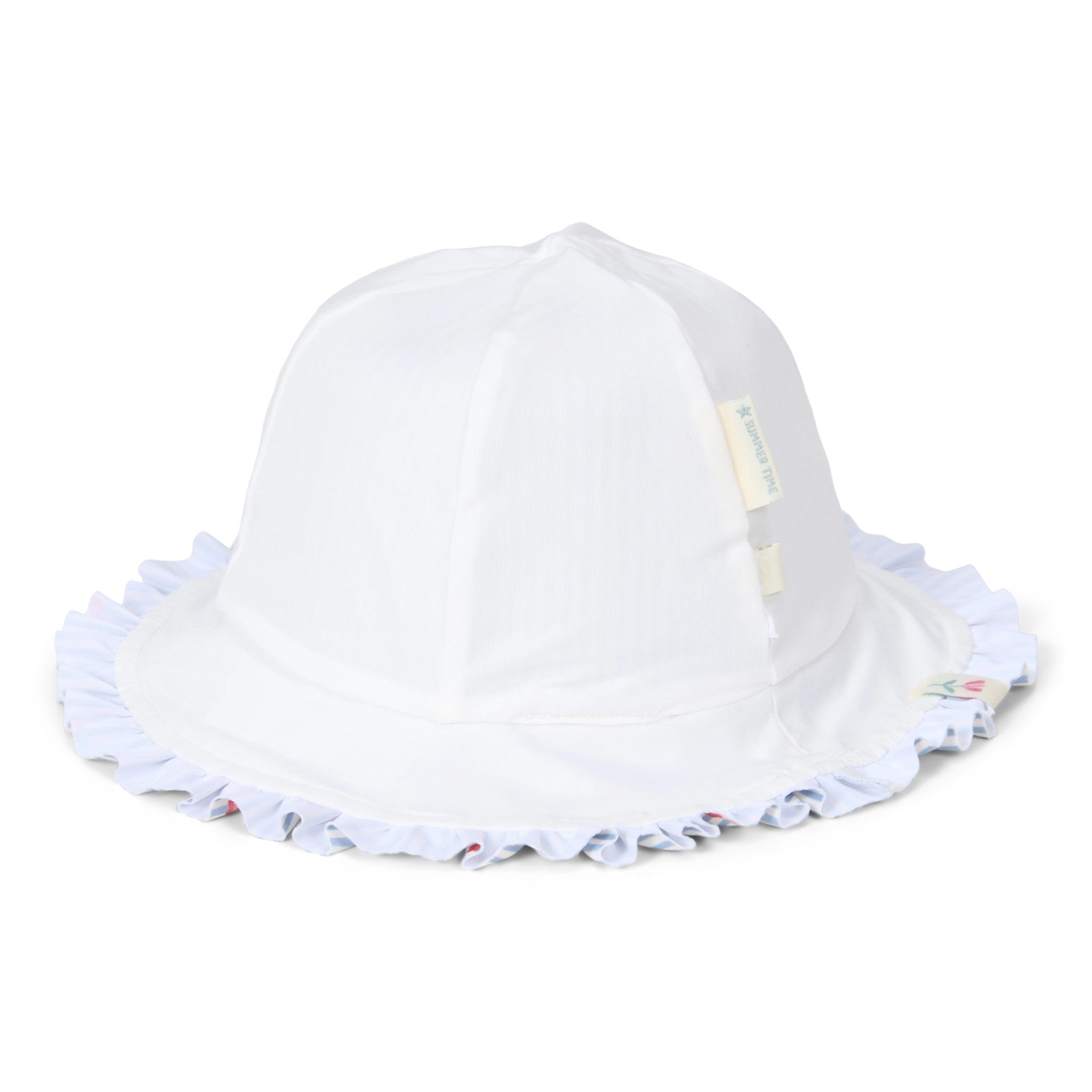 Children's reversible sun hat Sunny Flowers Blue-Little Dutch 3M-4Years