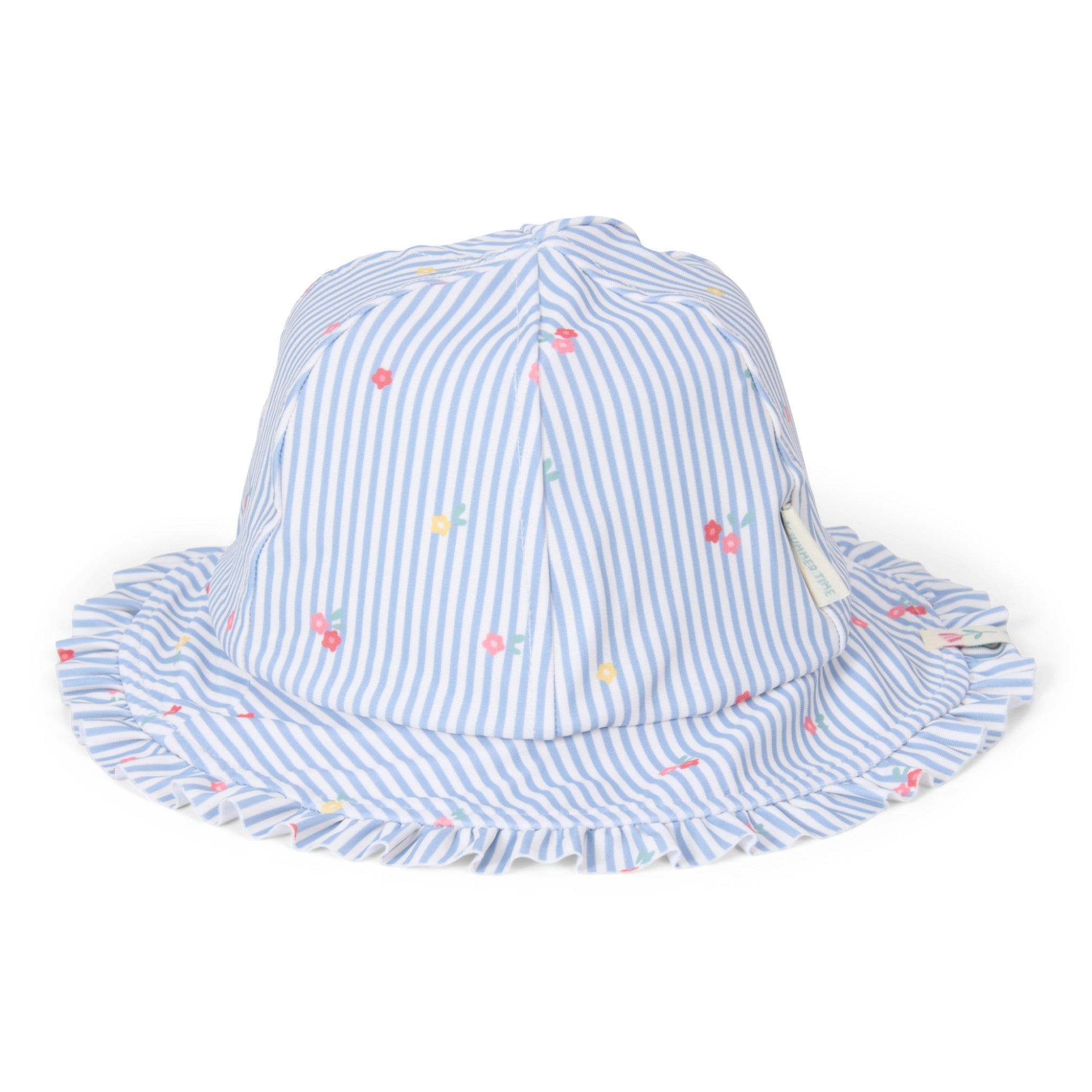 Children's reversible sun hat Sunny Flowers Blue-Little Dutch 3M-4Years