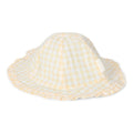 Kid's reversible hat Sea Green -  Sunshine Checks 18m-4y Little Dutch