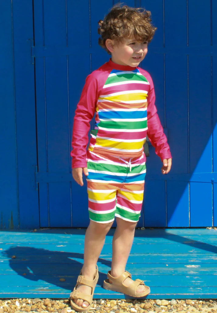 Children's swimsuit-bermuda with UPF50 protection Happy Stripes 2-5Y