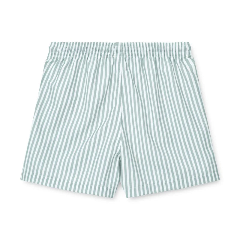 Kid's Duke Swim shorts Sea blue/White stripes 12-18M and 9-10Y - Liewood