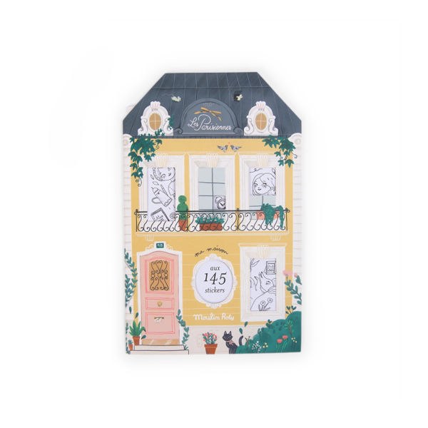 Παιδικό βιβλίο Ζωγραφικής 20 σελίδων με 145 Αυτοκόλλητα Les Parisiennes 3ετών+ Moulin Roty