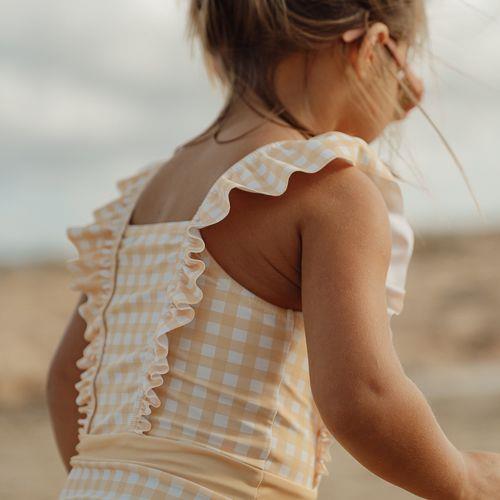 Παιδικό ολόσωμο μαγιό Sunshine Checks 9M-12M Little Dutch